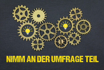 Nimm an der Umfrage teil	