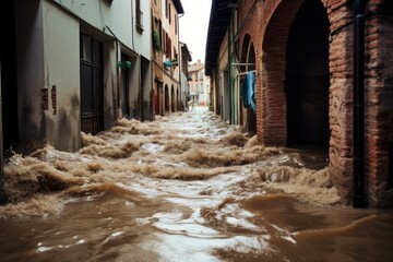 The floods occurring in Emilia Romagna, Italy can be expressed as excessive amounts of water...