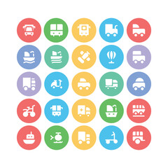 Vehicles and Journey Line Icons

