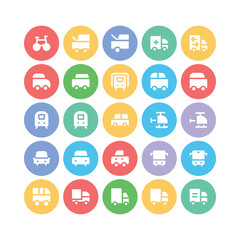 Vehicles and Journey Line Icons

