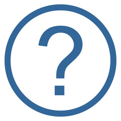 Vector graphic of the question mark symbol inside a circle