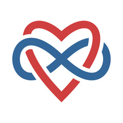 Vector graphic of polyamory woven symbol