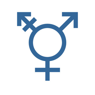 Vector graphic of androgyne transgender symbol