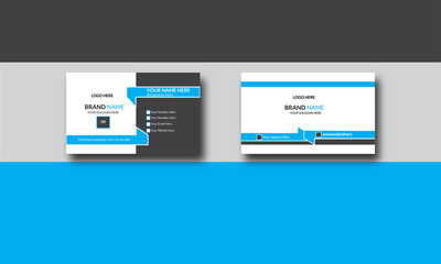 Creative and professional business card design and  visiting card template Black and Blow card