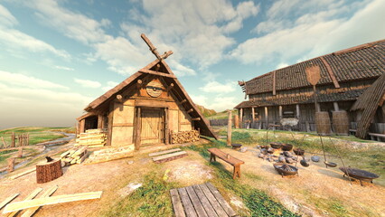 山間の集落 © tsuneomp