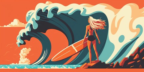 woman in a bikini with a scarf