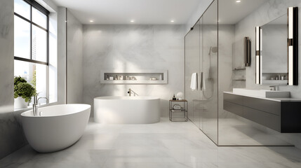Fototapeta na wymiar badezimmer innenausstattung bad zuhause sinken design spiegel