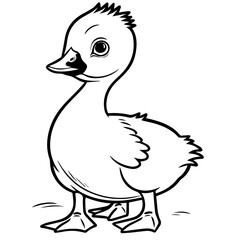 Goslin coloring page illustration