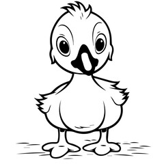 Goslin coloring page illustration