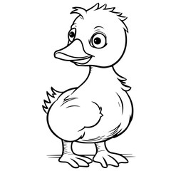 Goslin coloring page illustration