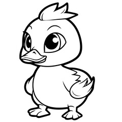 Goslin coloring page illustration