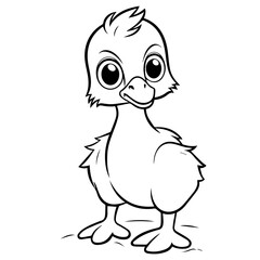 Goslin coloring page illustration