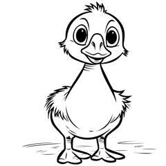 Goslin coloring page illustration