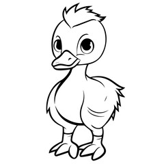 Goslin coloring page illustration