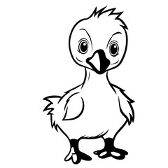 Obraz premium Goslin coloring page illustration