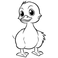 Goslin coloring page illustration