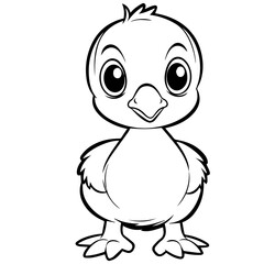 Obraz premium Goslin coloring page illustration