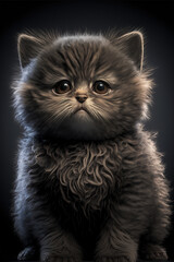 an adorable fat and furry cat