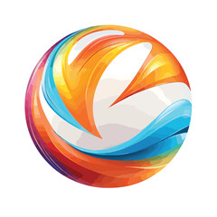 Colorful Volleyball icon vector illustration
