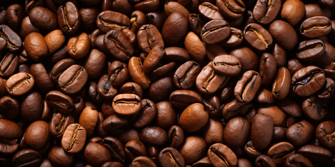 Obraz premium Kaffee Bohnen Hintergrund close up 