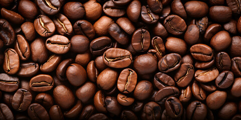 Obraz premium Kaffee Bohnen Hintergrund close up 
