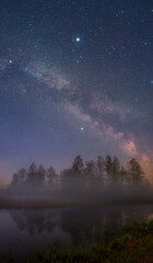 Fototapeta na wymiar Starry night landscape