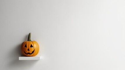 white halloween background with pumpkins