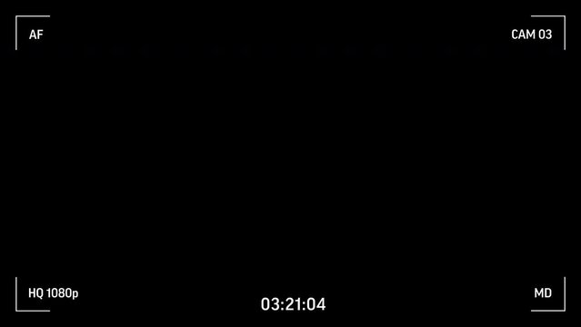 security camera interface on black whith running timecode