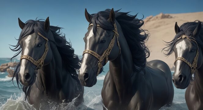 Mares of Diomedes realistic. ai generation