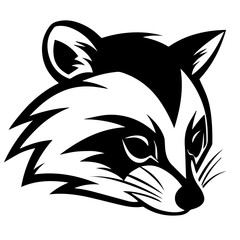 sketch of a tribal tattoo raccoon