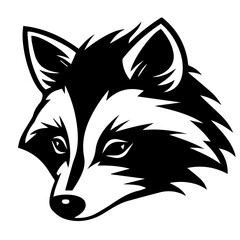 sketch of a tribal tattoo raccoon © DLC Studio