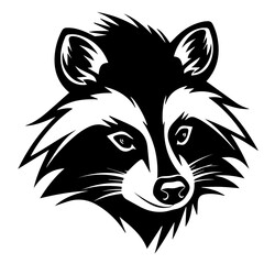 sketch of a tribal tattoo raccoon