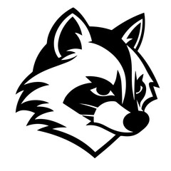 sketch of a tribal tattoo raccoon © DLC Studio