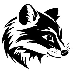 sketch of a tribal tattoo raccoon