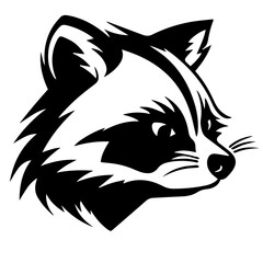 sketch of a tribal tattoo raccoon