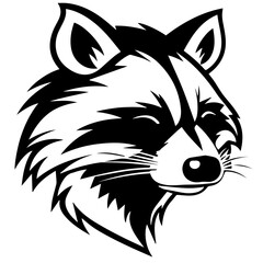 sketch of a tribal tattoo raccoon