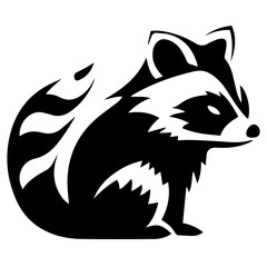 sketch of a tribal tattoo raccoon