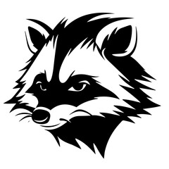 sketch of a tribal tattoo raccoon
