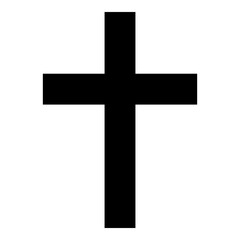 Christian cross symbol. Religion cross icon vector sign. Holy cross logo illustration