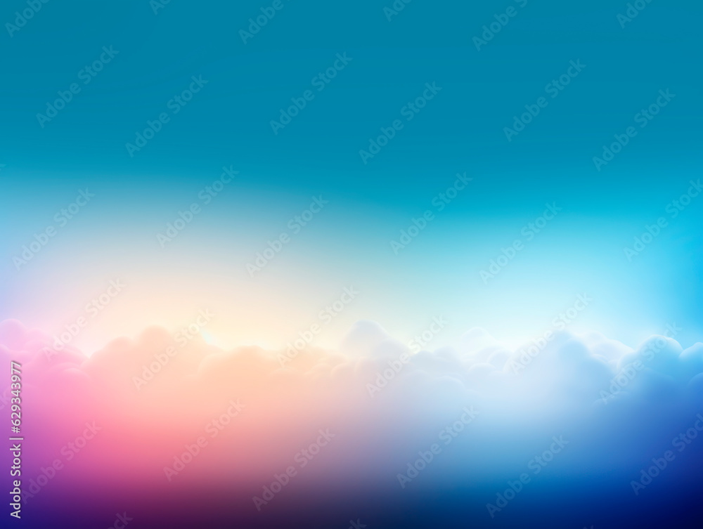 Poster Sunset sky background with clouds. Generative AI