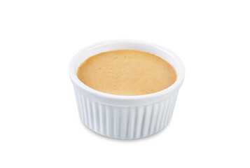 Cashews butter on a white isolated background