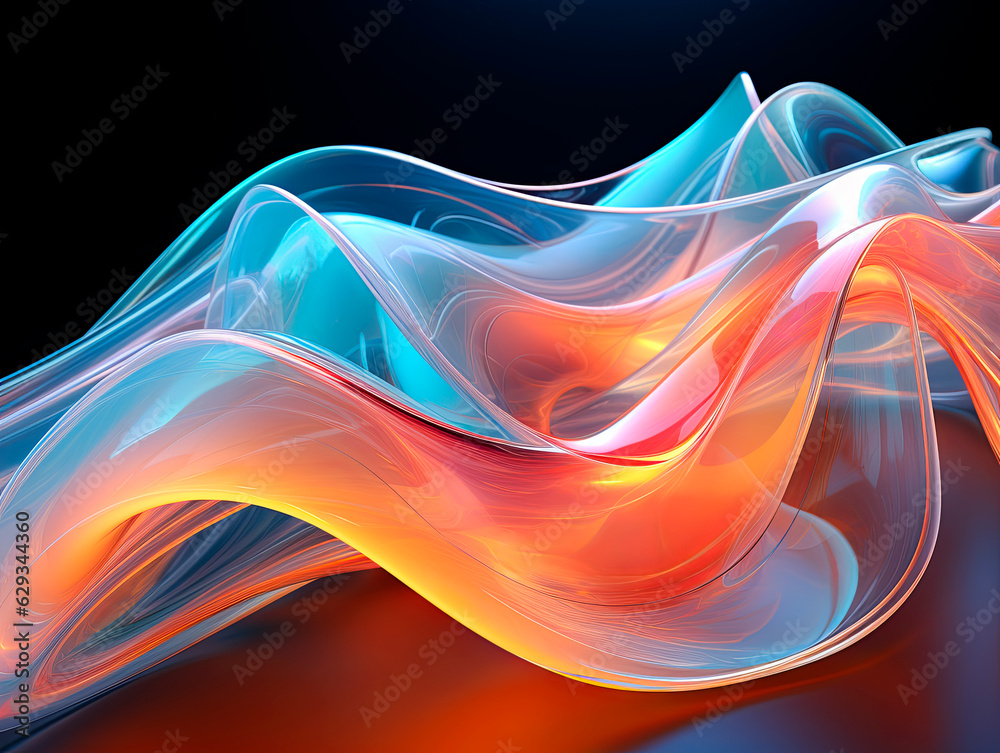 Poster abstract fractal background. generative ai