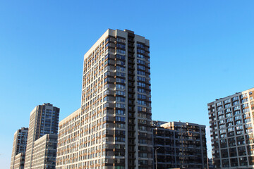 new modern apartments of high-rise buildings in the city