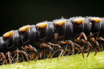 millipede inhabit the leaves of wild plants