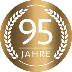 Button 95 Jahre Gold
