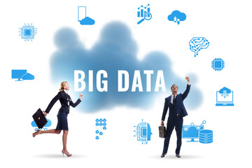 Fototapeta na wymiar Big data concept with business people