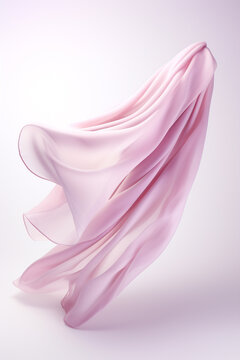 delicate pink silk background. Generative Ai. 