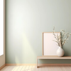 pastel background for product presentation, vase, mockup, natural, minimalistic