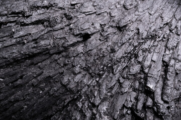 Black kyanite crystal formation. macro detail texture background. close-up raw rough unpolished semi-precious gemstone