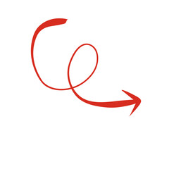 doodle red arrow
